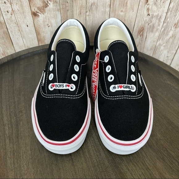 Vans Era “I Heart” Black/True White Shoe Sz 5 Wmn - Picture 2 of 9